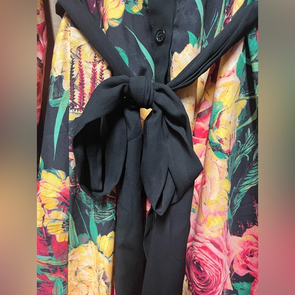 Jealous Tomato Collared Midi Dress Floral Women’s S - Picture 4 of 5